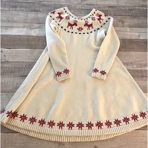 Hannah Anderson Girls Dress with snowflake and reindeer accents. VERY CUTE!